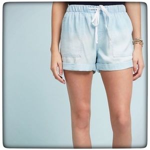 ANTHROPOLOGIE Cloth & Stone Chambray Shorts